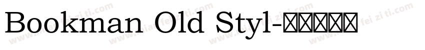 Bookman Old Styl字体转换